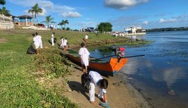 Ufal Penedo e grupo de capoeira fazem limpeza das margens do São Francisco