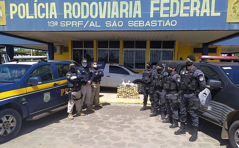 Em operação conjunta, PRF e PM apreendem grande quantidade de drogas em São Sebastião