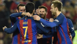 Barcelona goleia e se classifica para a semifinal da Copa do Rei