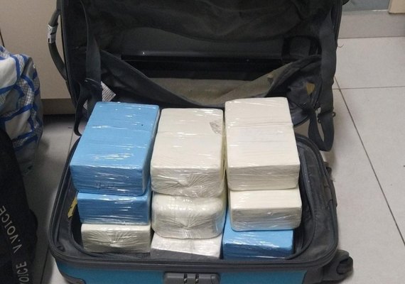 Cão da PM fareja mala com 11 kg de cocaína em ônibus de São Paulo na BR-101, em Alagoas