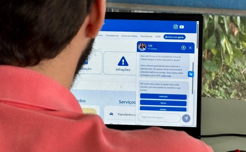 Detran/AL inova com assistente virtual e se aproxima do cidadão com atendimento on-line