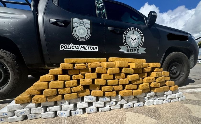 Quase 98 quilos de maconha são apreendidos em carreta na divisa entre Alagoas e Sergipe