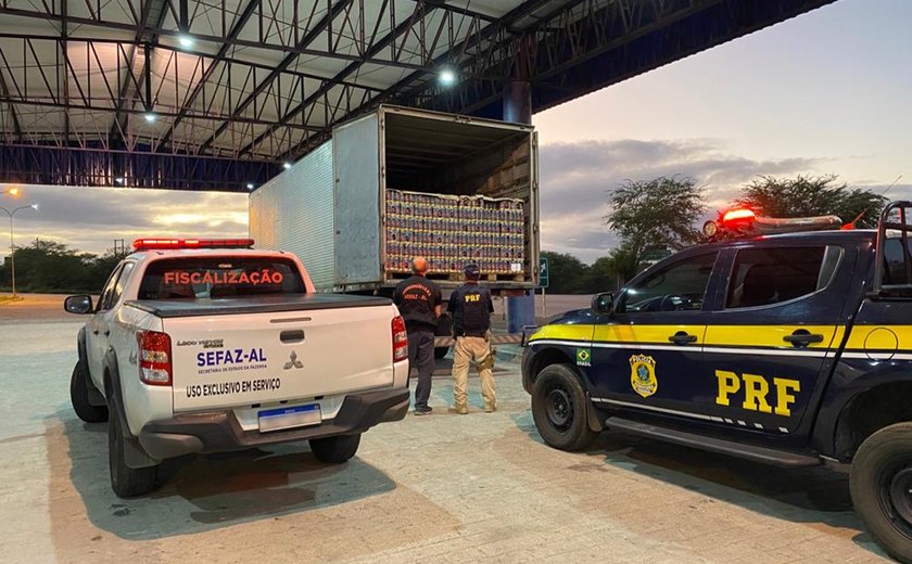 Carga irregular de bebidas alcoólicas é apreendida no sertão alagoano