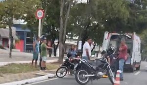 Mulher fica ferida em acidente na Fernandes Lima