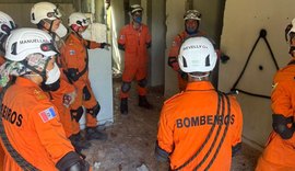 Cadetes do Corpo de Bombeiros participam de prática de busca e resgate em estruturas colapsadas