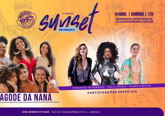 Música e pôr do sol: Pagode da Naná se apresenta em segunda edição do Sunset no Jaraguá