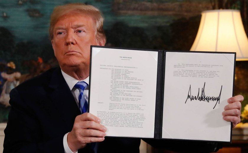 Donald Trump anuncia retirada dos Estados Unidos de acordo nuclear com o Irã