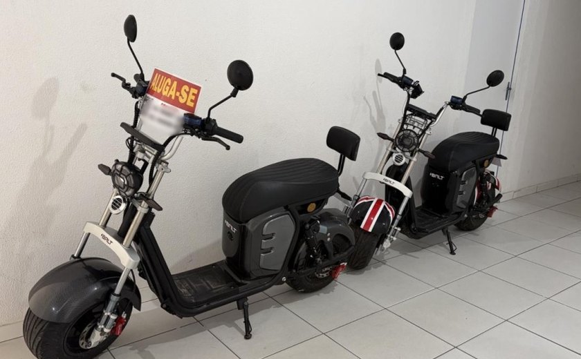 Motos elétricas alugadas irregularmente são apreendidas na orla de Maceió