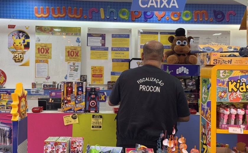 Lojas de brinquedos e parques recreativos são fiscalizados