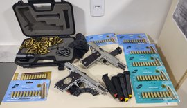 PM apreende duas armas de fogo e quase 200 munições após ocorrência em clínica em Maceió