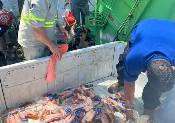 Vigilância Sanitária apreende 150 kg de alimentos impróprios para consumo em supermercado