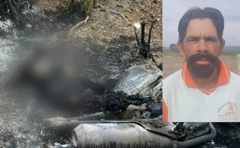 Corpo carbonizado é encontrado às margens de rodovia no Sertão de Pernambuco