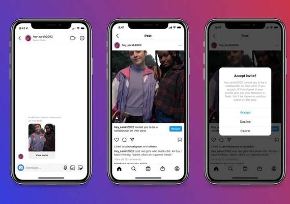 Nova ferramenta do Instagram permite que dois usuários sejam donos da mesma postagem