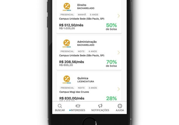Novo app facilita a consulta de bolsas de estudos em faculdades privadas