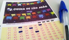 Quina de São João sai para cinco apostas de bolão