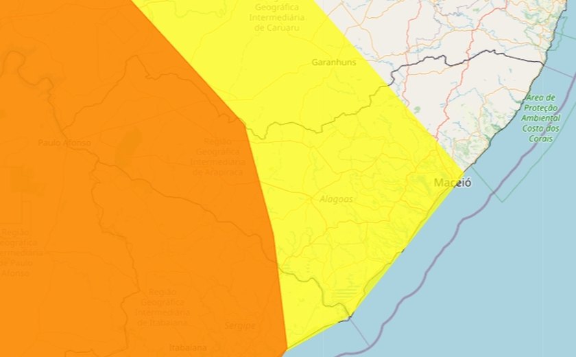 Alagoas sob alerta para chuvas intensas: Inmet emite avisos laranja e amarelo