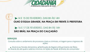 Expresso Cidadania atende moradores do município de Olho D'Água Grande e São Brás