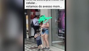 Mãe acusada de levar filho em coleira rebate: 'Meu filho é autista. Expõe sem saber'