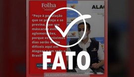 AL: imagem com declaração do secretário de Saúde sobre situação da Covid-19 é verdadeira