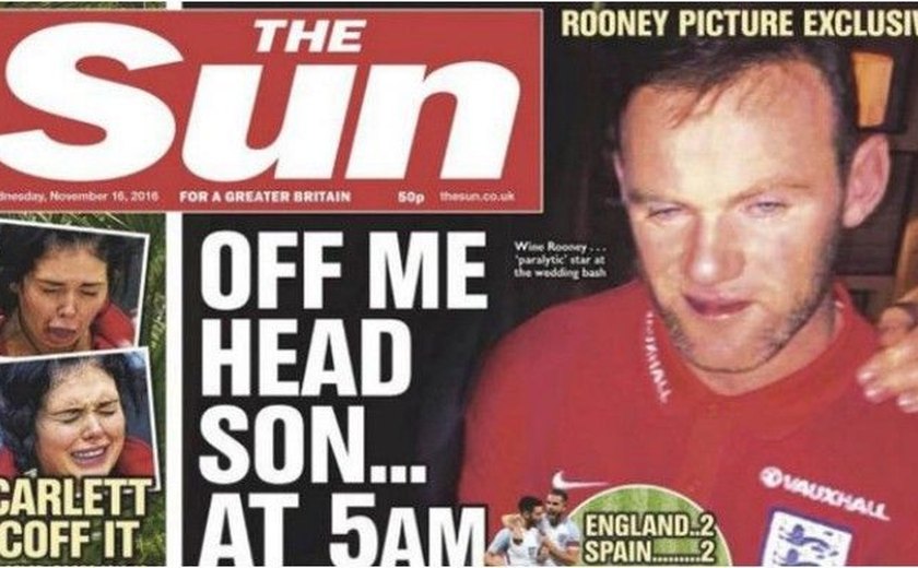 Wayne Rooney pede desculpas por ter aparecido embriagado em público
