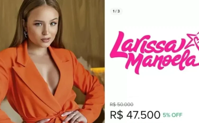 LarissaManoela.com está à venda por R$ 47,5 mil por 'palmeirense'