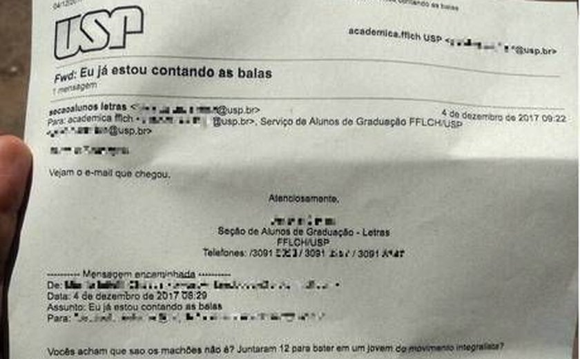 Suspeito nega ameaça de ataque na USP e diz que teve e-mail hackeado