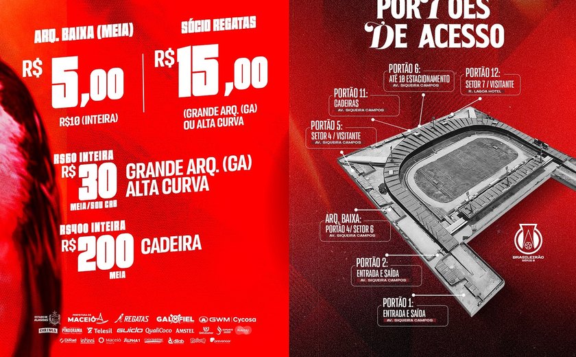 CRB inicia venda de ingressos para duelo decisivo contra o Atlético-GO
