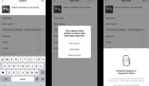 Instagram agora notifica usuários sobre postagens potencialmente ofensivas