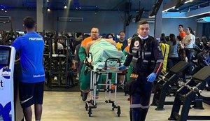 Homem sofre trauma no tórax ao tentar levantar peso em aparelho de academia em Maceió