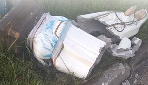 Vandalismo: imagem de santa é quebrada na parte alta de Maceió