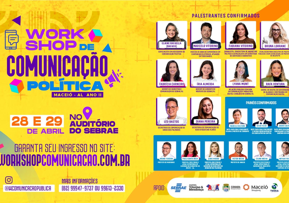 II edição do Workshop de Comunicação Política contará com palestra de uma das maiores referências do marketing político no Brasil