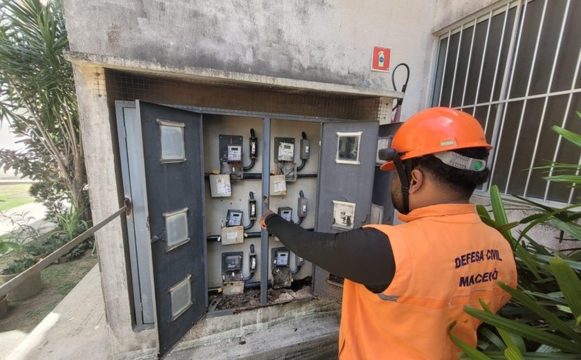Defesa Civil de Maceió identifica falhas em instalações elétricas do Residencial Lúcio Costa