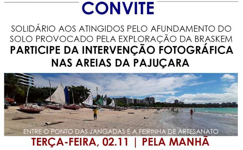 Intervenção fotográfica na Pajuçara homenageia moradores dos bairros com rachaduras