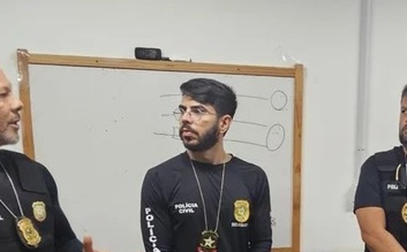 Suspeito de feminicídio é preso pela Polícia Civil com filhos da vítima em Maceió