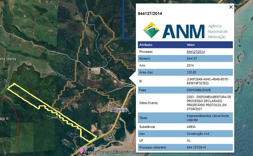Mineradora pede R$ 20 milhões por jazida em Maceió
