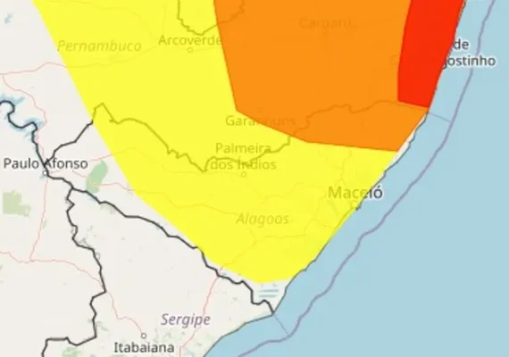 Inmet alerta para ventos fortes e baixa umidade em cidades do Sertão de Alagoas nesta quinta-feira (6)