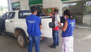 Procon-AL realiza fiscalizações em postos de combustíveis do interior