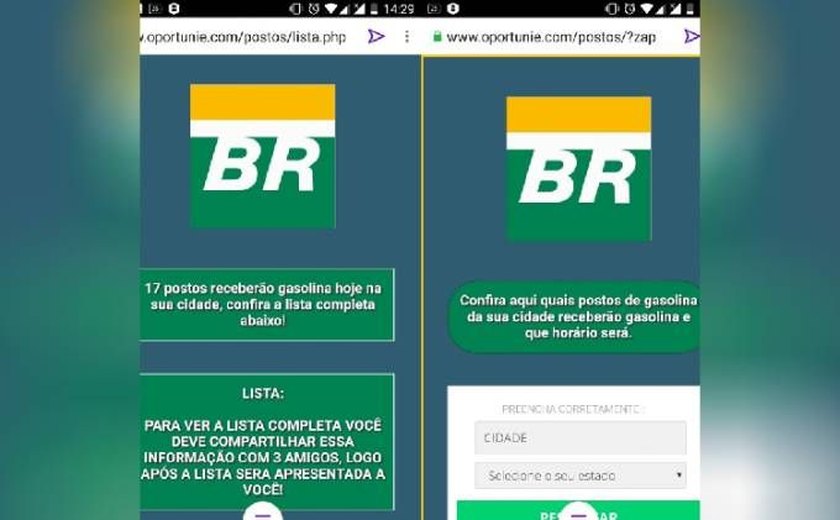 Novo golpe do WhatsApp promete lista de postos com gasolina