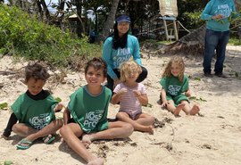 IMA/AL promove mutirão de limpeza e plantio de restinga em praia da Garça Torta