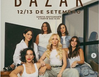 Gabriella Abuleac e amigas participam de bazar beneficente organizado por Ana Buss, em Maceió