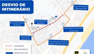 Rua Ouvidor Batalha será parcialmente interditada neste sábado (11) na Pajuçara