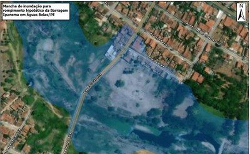 Semarh divulga simulação com áreas que podem ser atingidas em Alagoas