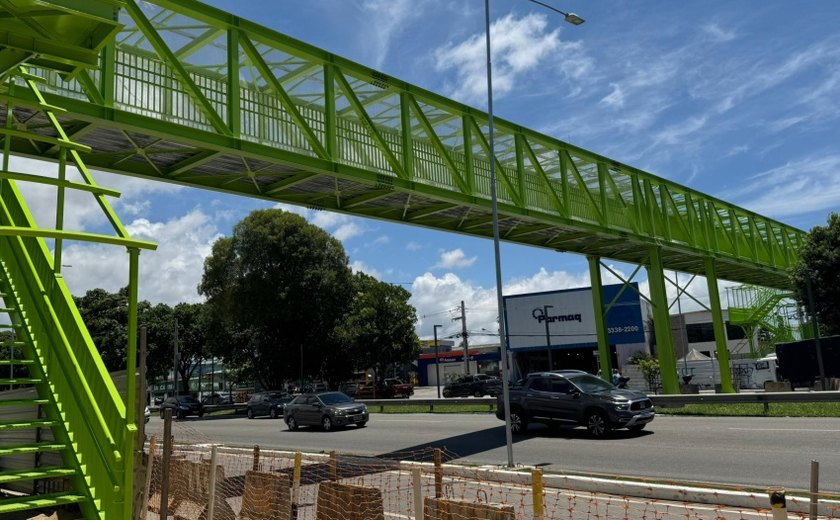 Instalação de passarela interdita trecho da Av. Durval de Góes Monteiro no sábado (18)
