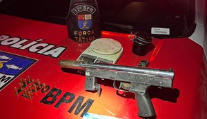 Submetralhadora é apreendida pela Polícia Militar em residencial da parte alta de Maceió