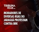Moradores de diversas ruas do Jaraguá protestam contra BRK
