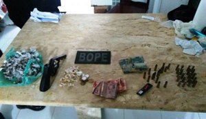Militares do Bope apreendem drogas e arma de fogo em Maceió e Maragogi