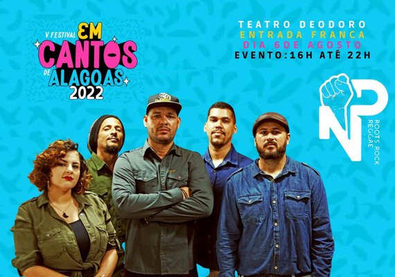 Banda Nação Palmares se apresenta nesse sábado (6) no V Festival em Cantos de Alagoas