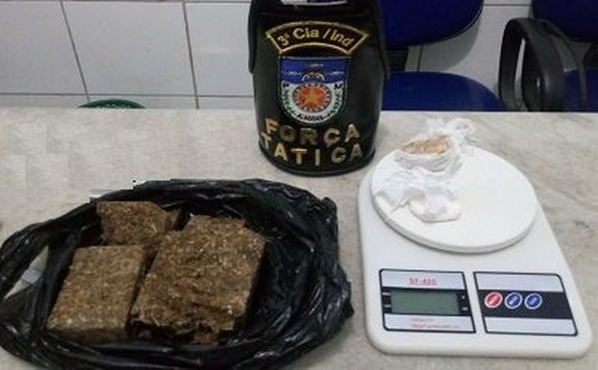 PM detém quatro indivíduos com drogas em Paripueira