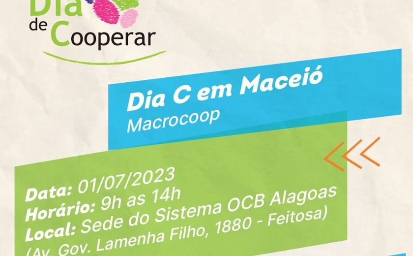 Dia de Cooperar em Maceió acontece no dia 1º de julho