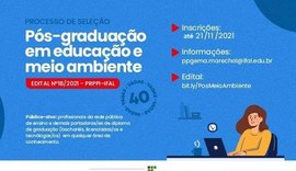 Inscrições na pós-graduação em Educação e Meio Ambiente são prorrogadas até dia 21